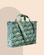 Aesthetic AF - Handblock Printed Quilted Tote Bag