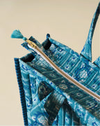 Coastal Crush - Handblock Printed Quilted Tote Bag