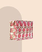 Cotton Candy - Handblock Printed Quilted Pouch Trio