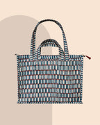 Delulu Diaries- Handblock Printed Quilted Tote Bag