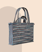 Delulu Diaries- Handblock Printed Quilted Tote Bag