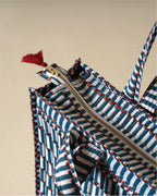Delulu Diaries- Handblock Printed Quilted Tote Bag