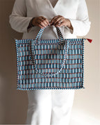 Delulu Diaries- Handblock Printed Quilted Tote Bag