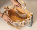 Honey Drama- Handblock Printed Quilted Tote Bag