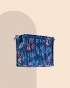 Indigo Blue - Handblock Printed Quilted Pouch Trio