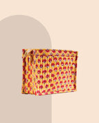 Marigold Bloom - Handblock Printed Quilted Pouch Trio