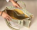 Mint Condition - Handblock Printed Quilted Tote Bag