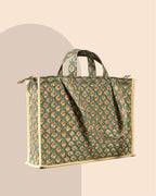 Mint Condition - Handblock Printed Quilted Tote Bag