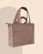Pastel Problems - Handblock Printed Quilted Tote Bag