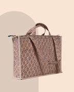 Pastel Problems - Handblock Printed Quilted Tote Bag