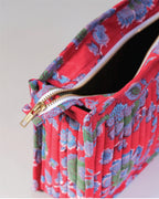 Ruby Garden - Handblock Printed Quilted Pouch Trio