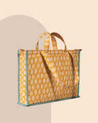 Vitamin DUH - Handblock Printed Quilted Tote Bag