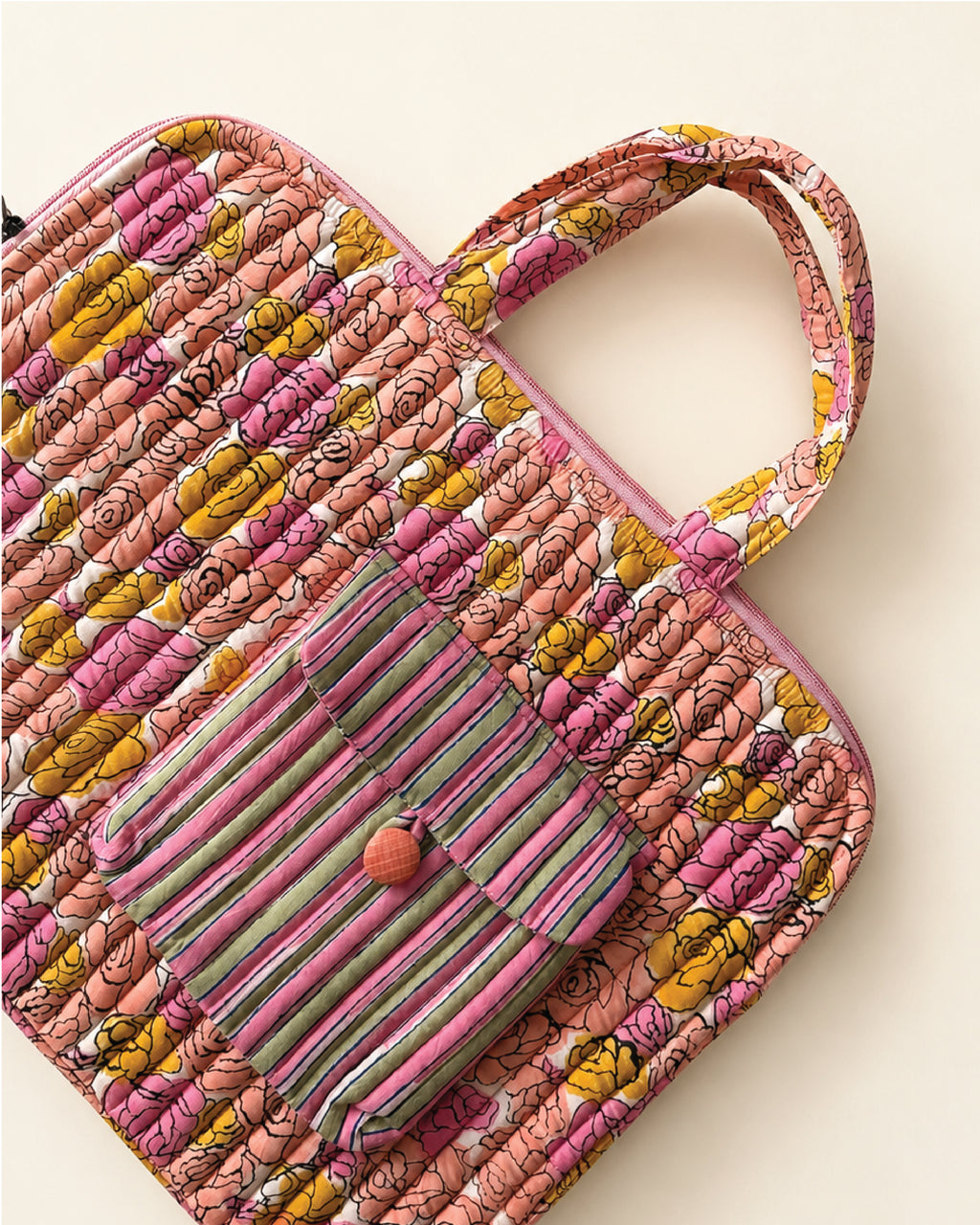 Gulab Quilted Laptop Bag