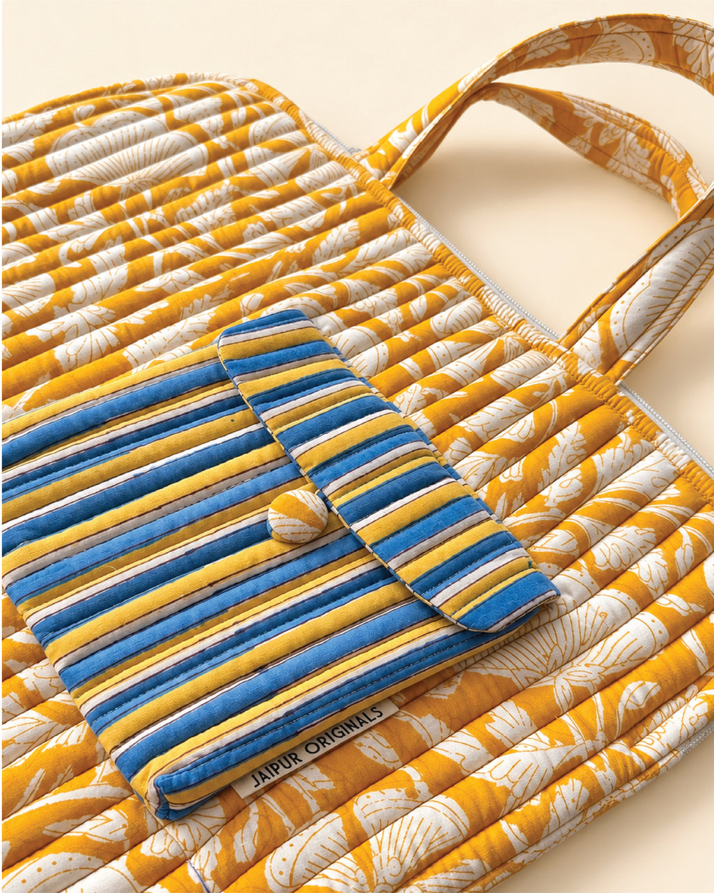 Kesar Quilted Laptop Bag